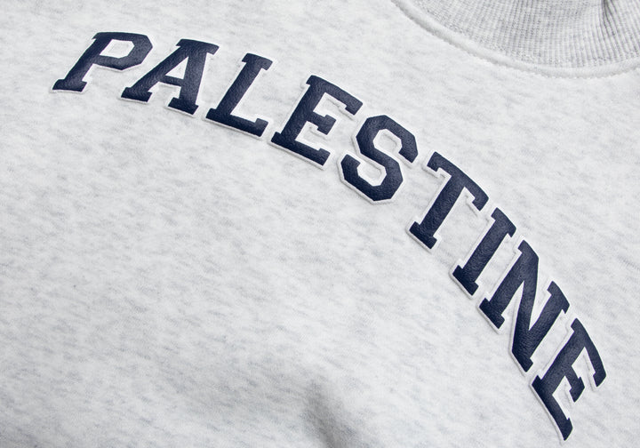KIDS GREY PALESTINE CREW NECK