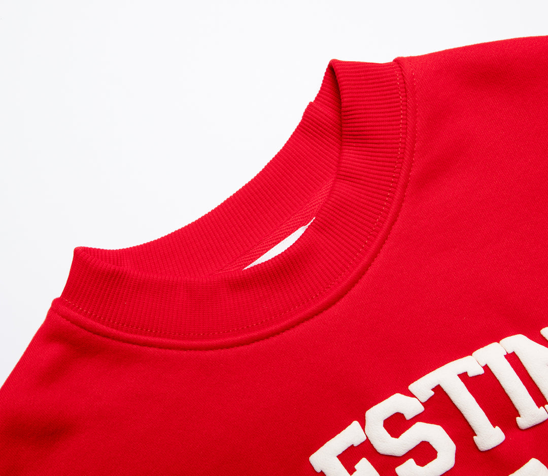 KIDS RED PALESTINE CREW NECK