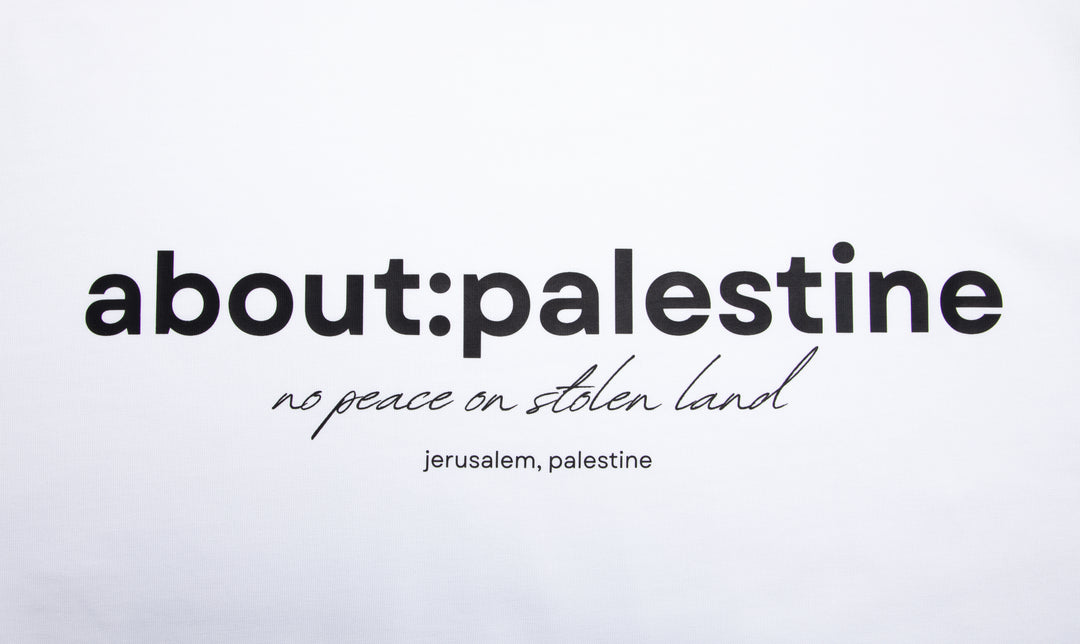 ABOUT:PALESTINE T SHIRT