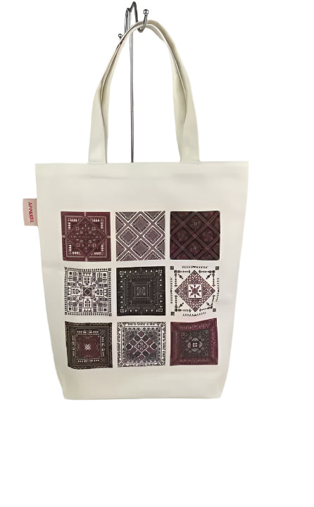 MULTI TATREEZ PATTERN TOTE BAG